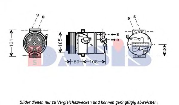 Компрессор, кондиционер AKS DASIS 851564N