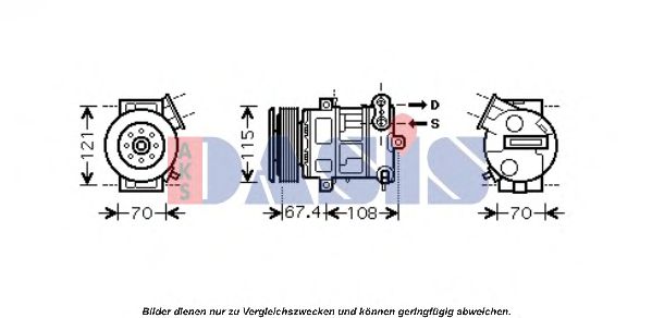 Компрессор, кондиционер AKS DASIS 851603N