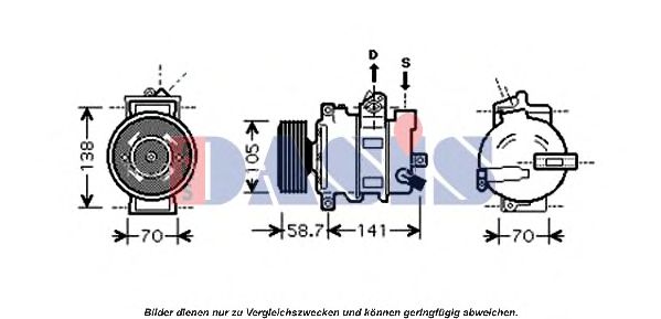 Компрессор, кондиционер AKS DASIS 851653N