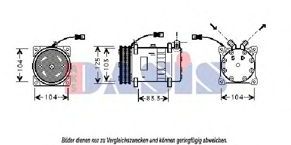 Компрессор, кондиционер AKS DASIS 851718N