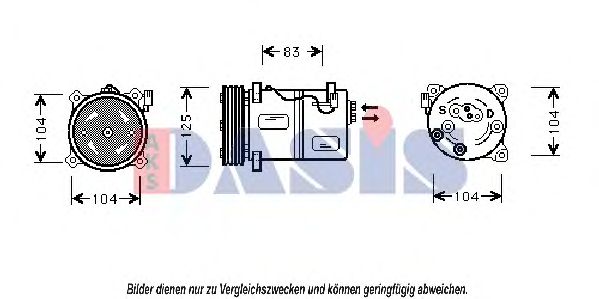 Компрессор, кондиционер AKS DASIS 853000N