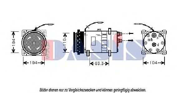 Компрессор, кондиционер AKS DASIS 853820N