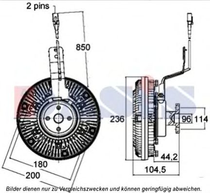 Сцепление, вентилятор радиатора AKS DASIS 268053N