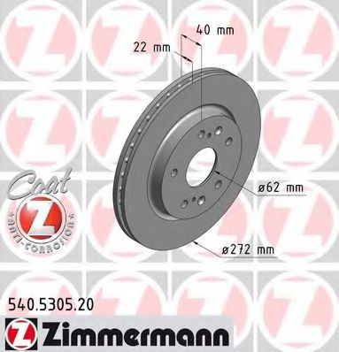 Тормозной диск ZIMMERMANN 540.5305.20