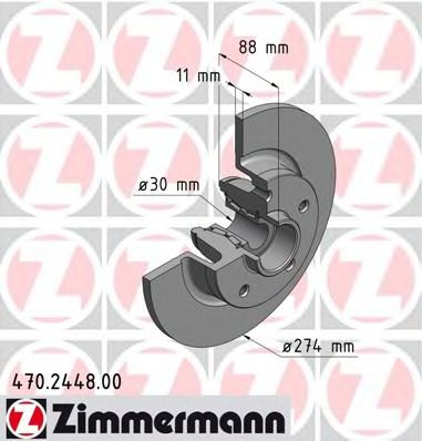 Тормозной диск ZIMMERMANN 470.2448.00