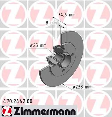 Тормозной диск ZIMMERMANN 470.2442.00