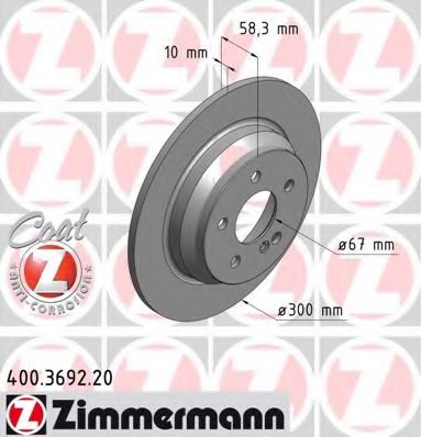 Тормозной диск ZIMMERMANN 400.3692.20