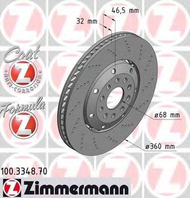 Тормозной диск ZIMMERMANN 100.3348.70