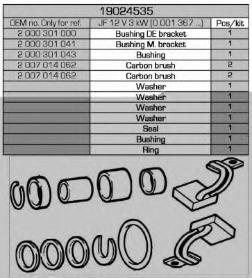 Ремкомплект, стартер EFEL 14877