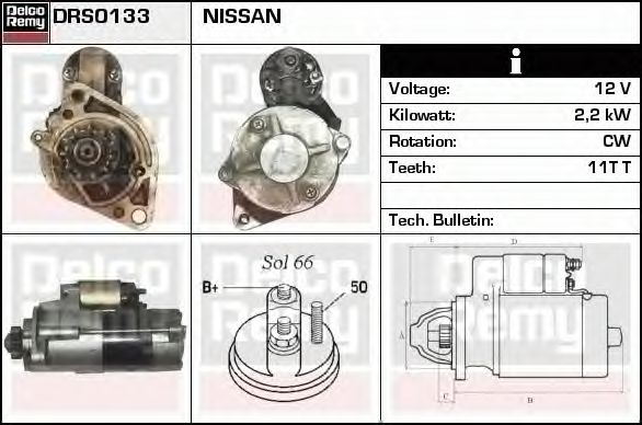 Стартер DELCO REMY DRS0133