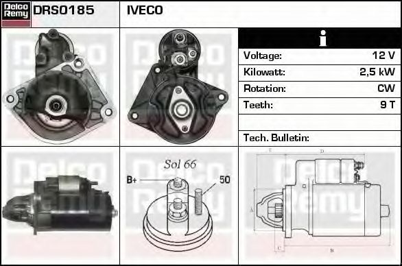 Стартер DELCO REMY DRS0185