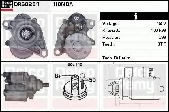 Стартер DELCO REMY DRS0281
