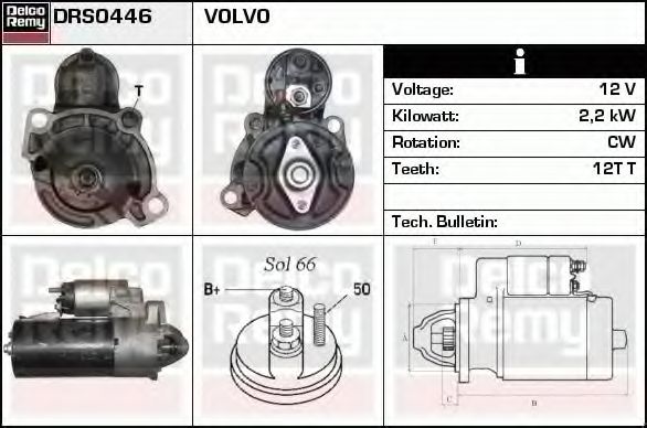 Стартер DELCO REMY DRS0446