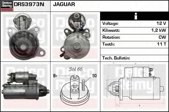 Стартер DELCO REMY DRS3973N