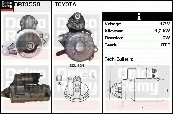 Стартер DELCO REMY DRT3550