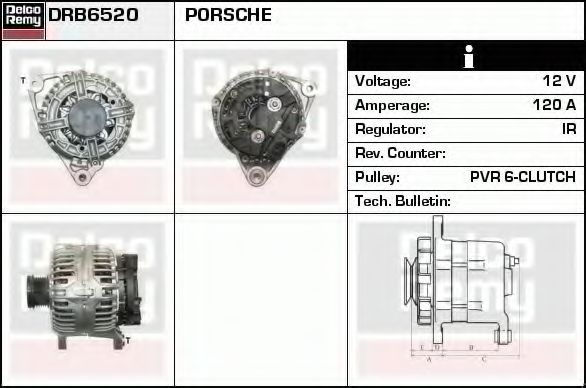 Генератор DELCO REMY DRB6520