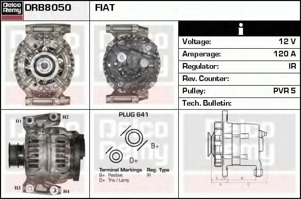Генератор DELCO REMY DRB8050
