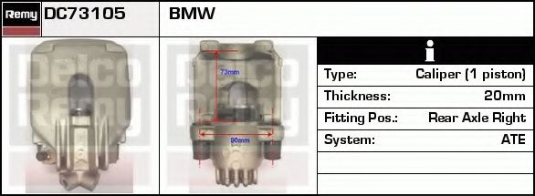 Тормозной суппорт DELCO REMY DC73105