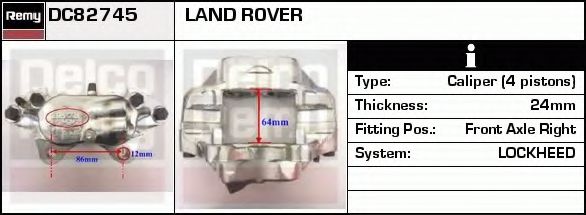 Тормозной суппорт DELCO REMY DC82745