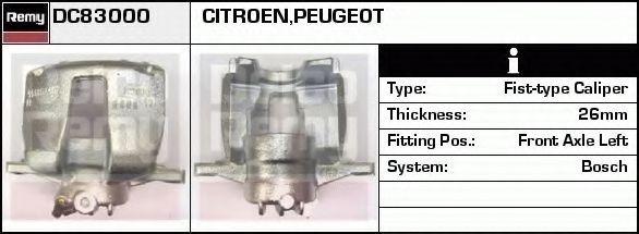 Тормозной суппорт DELCO REMY DC83000