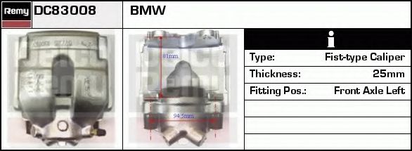 Тормозной суппорт DELCO REMY DC83008