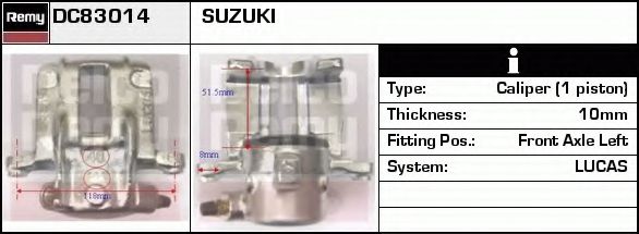 Тормозной суппорт DELCO REMY DC83014