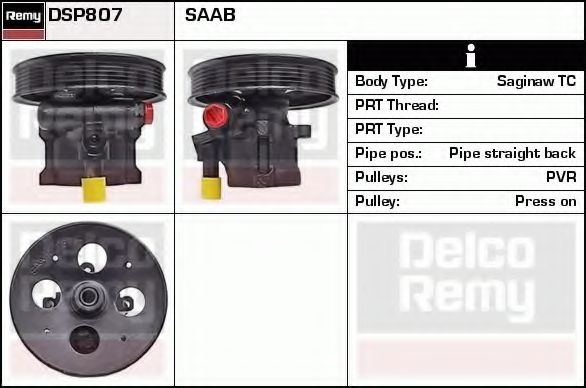 Гидравлический насос, рулевое управление DELCO REMY DSP807