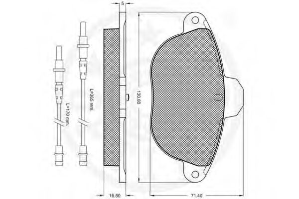 Комплект тормозных колодок, дисковый тормоз OPTIMAL 10102