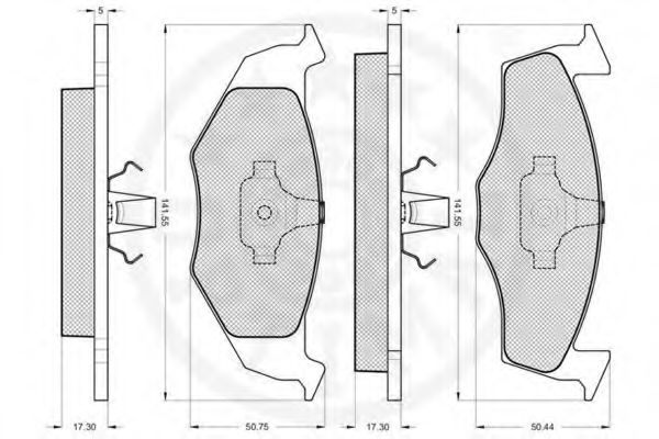 Комплект тормозных колодок, дисковый тормоз FIRST LINE FBP1262