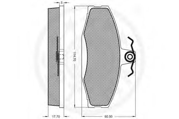 Комплект тормозных колодок, дисковый тормоз OPTIMAL 10143