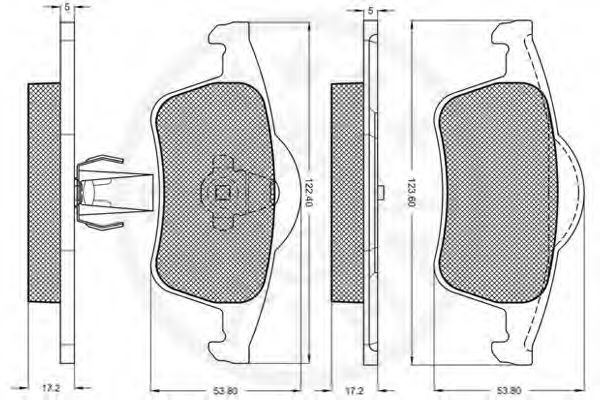 Комплект тормозных колодок, дисковый тормоз OPTIMAL 10349