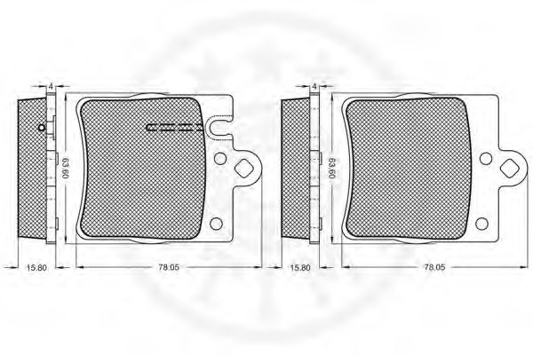 Комплект тормозных колодок, дисковый тормоз OPTIMAL 10468