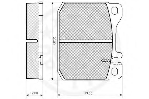 Комплект тормозных колодок, дисковый тормоз LUCAS GDB1103