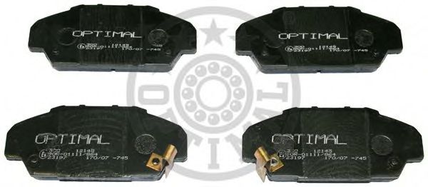 Комплект тормозных колодок, дисковый тормоз OPTIMAL 12145