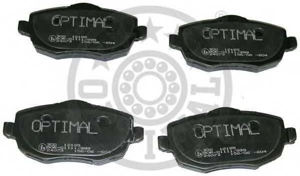 Комплект тормозных колодок, дисковый тормоз OPTIMAL 12195