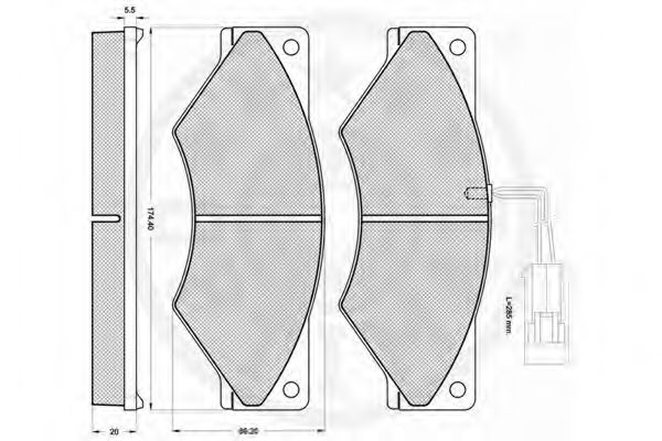 Комплект тормозных колодок, дисковый тормоз OPTIMAL 12221