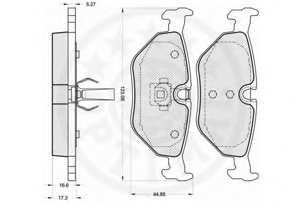 Комплект тормозных колодок, дисковый тормоз OPTIMAL 20181