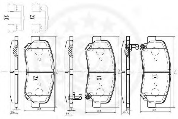 Комплект тормозных колодок, дисковый тормоз PAGID 8DB355020511
