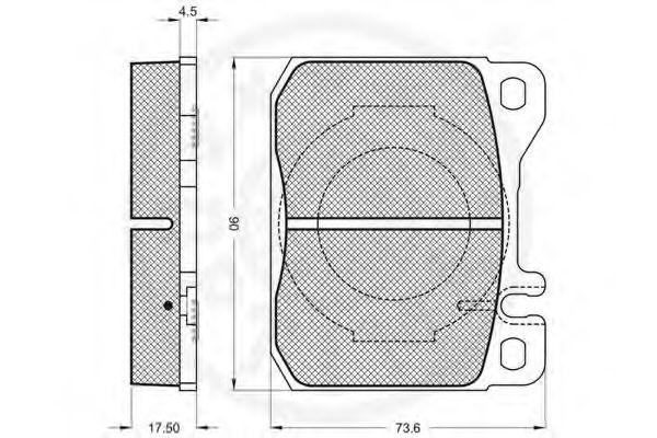 Комплект тормозных колодок, дисковый тормоз OPTIMAL 2302