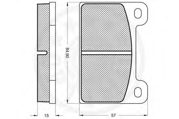 Комплект тормозных колодок, дисковый тормоз OPTIMAL 2376