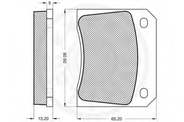 Комплект тормозных колодок, дисковый тормоз OPTIMAL 5128