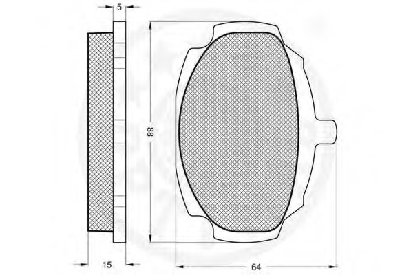 Комплект тормозных колодок, дисковый тормоз OPTIMAL 6112