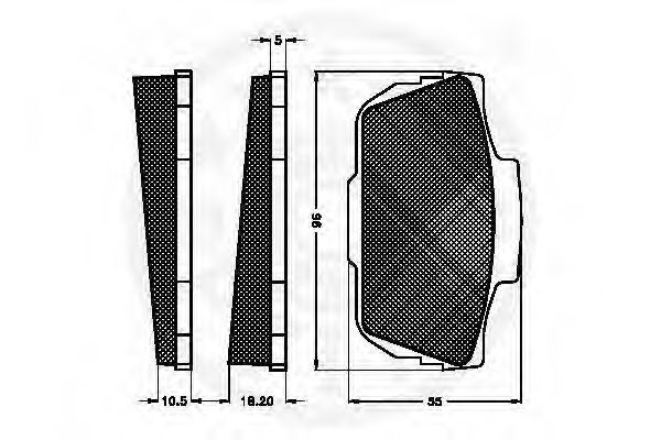 Комплект тормозных колодок, дисковый тормоз OPTIMAL 6350