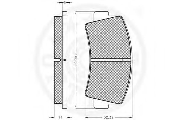 Комплект тормозных колодок, дисковый тормоз OPTIMAL 9138