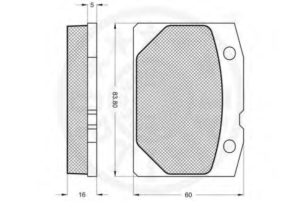 Комплект тормозных колодок, дисковый тормоз OPTIMAL 20166