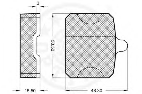 Комплект тормозных колодок, дисковый тормоз OPTIMAL 20576