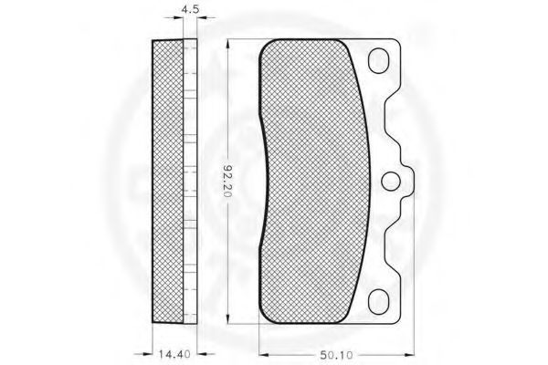 Комплект тормозных колодок, дисковый тормоз OPTIMAL 9266