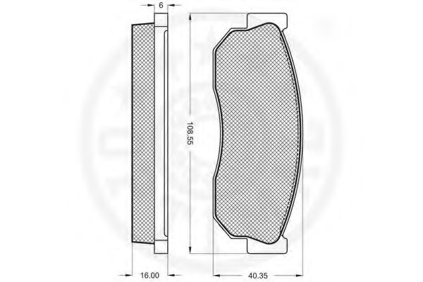 Комплект тормозных колодок, дисковый тормоз OPTIMAL 9310