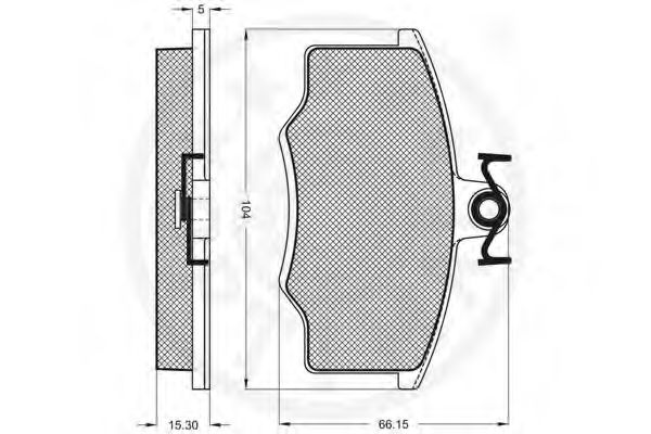Комплект тормозных колодок, дисковый тормоз OPTIMAL 20574