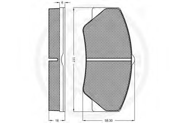 Комплект тормозных колодок, дисковый тормоз OPTIMAL 9428